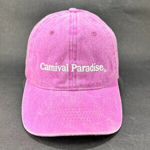 Carnival Strap Back Cap Hat Pink Triangle Sport Travel Vacation Souvenir Womens